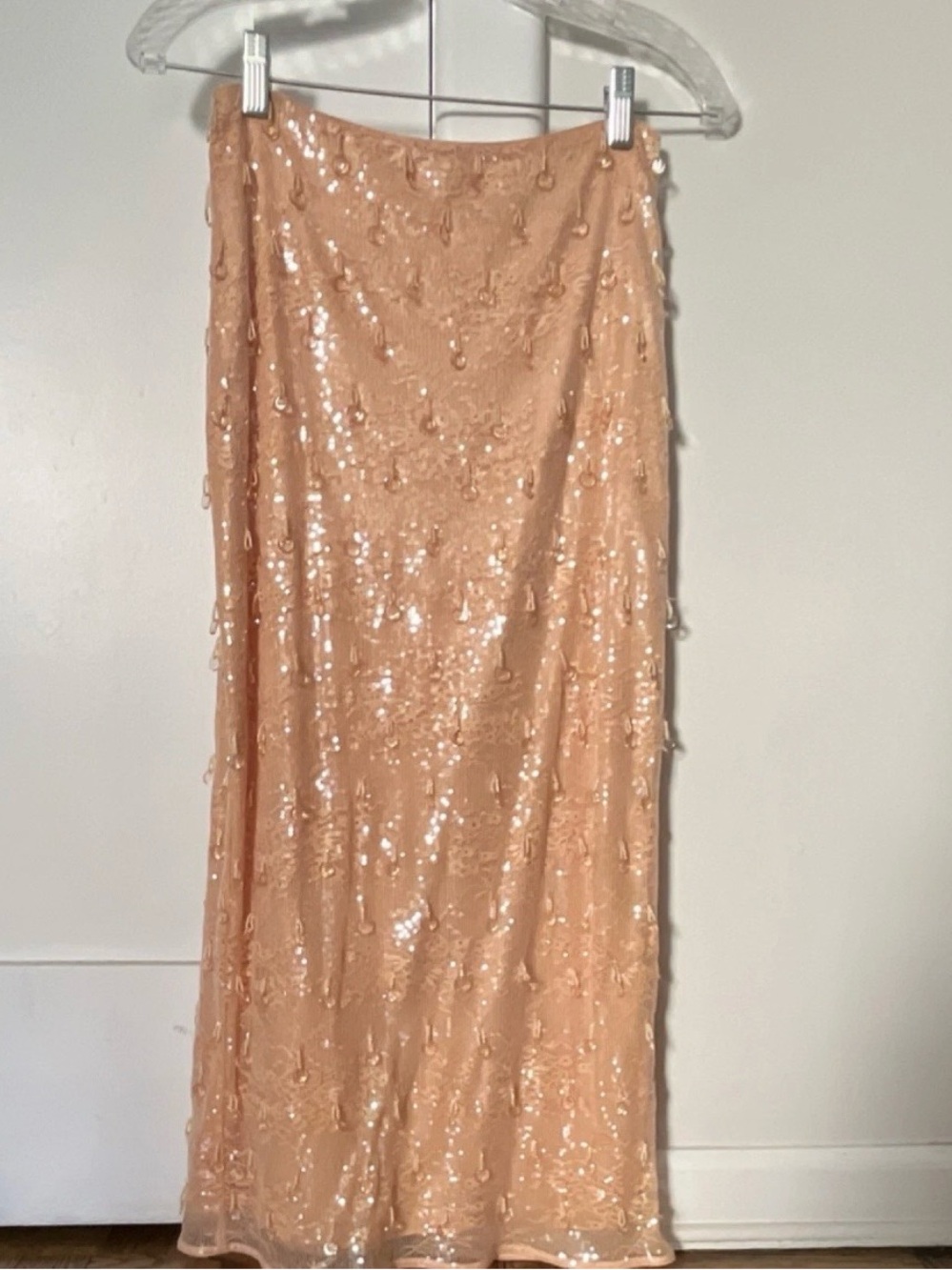 Simkhai Blush Sequin Maxi Skirt